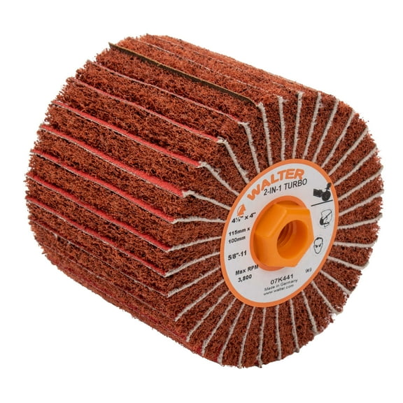 Walter Surface Technologies Finishing Drum,Aluminum Oxide,4 1/2" dia 07K441