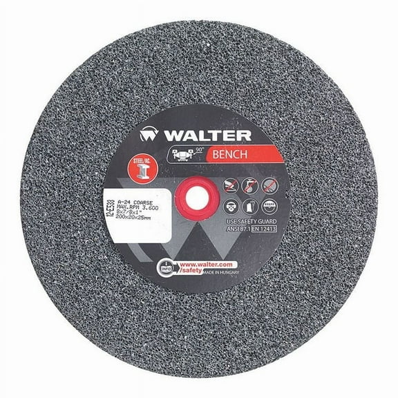 Walter 12E533 Bench Grinding Wheel 7/8" x 8" x 1" Arbor Type 1 Coarse Grade