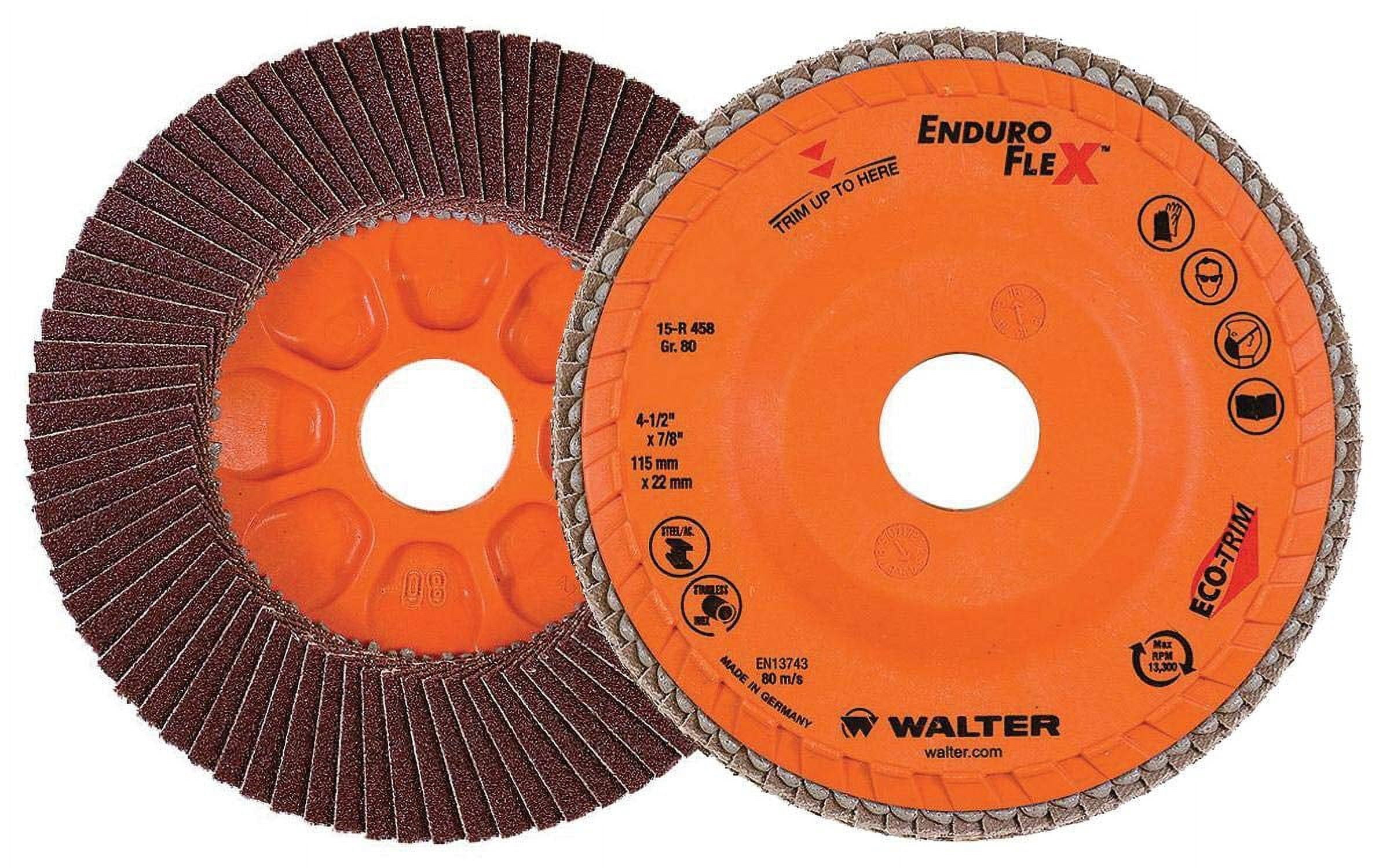 Ela Walter 15R708 ENDURO-FLEX Abrasive Flap Disc - [Pack of 10] 80