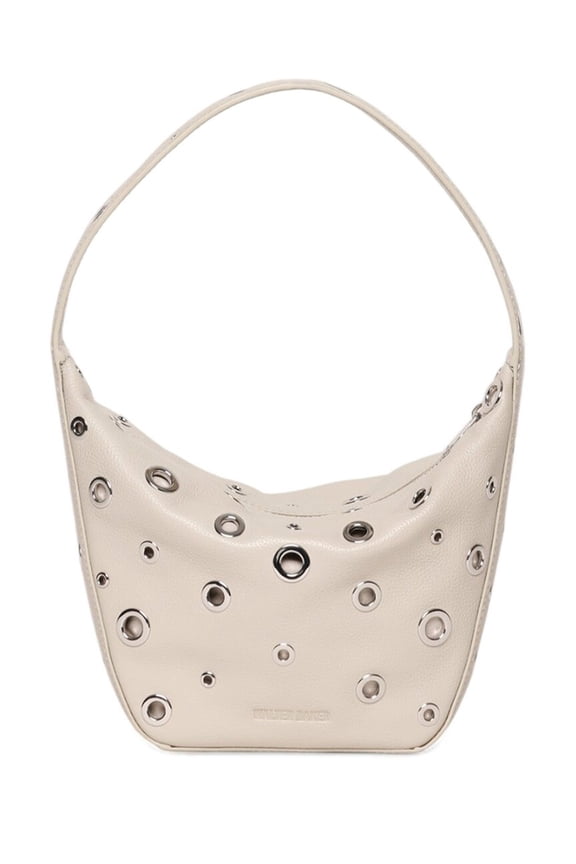 Cameron Leather Shoulder Bag, Grey