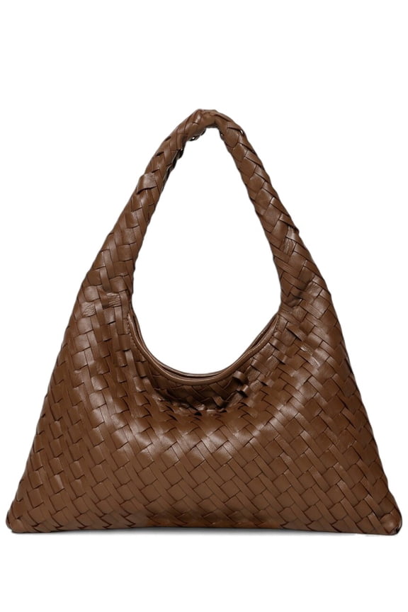 Haven Mini Leather Hobo Bag, Brown