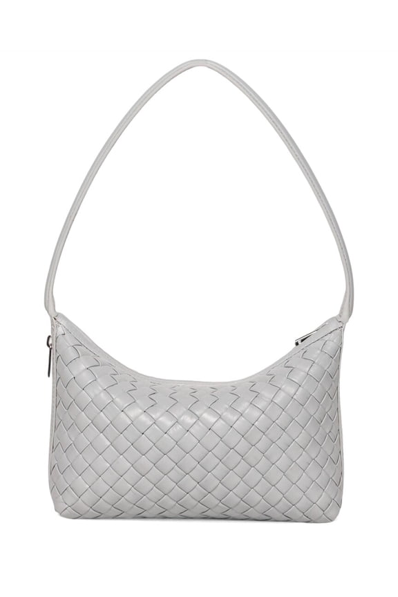 Hazel Leather Shoulder Bag, Gray