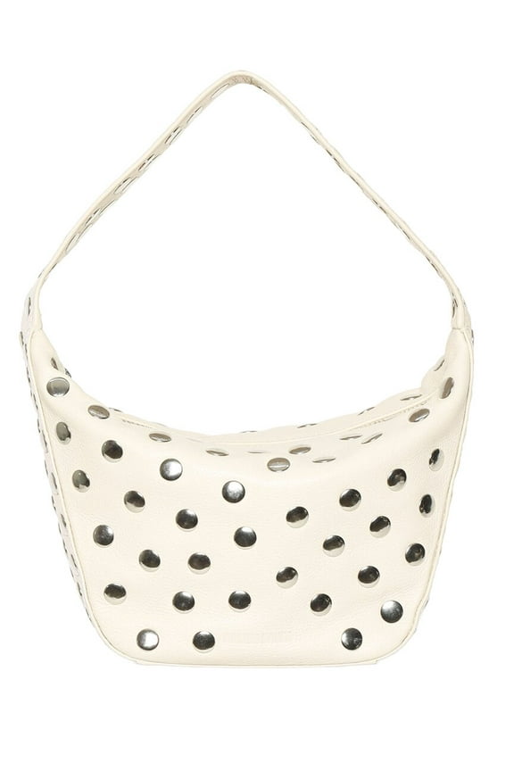 Hendrix Leather Shoulder Bag, Grey