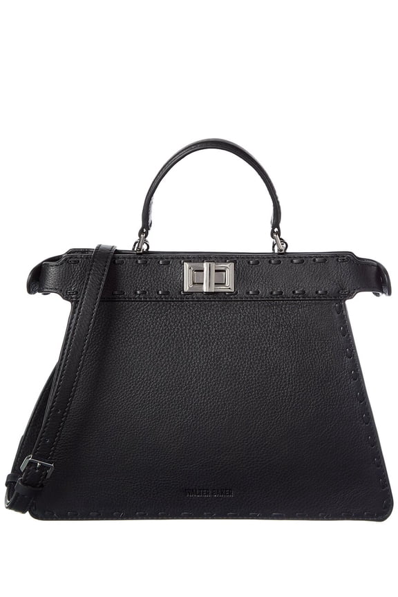 Reed Leather Satchel, Black