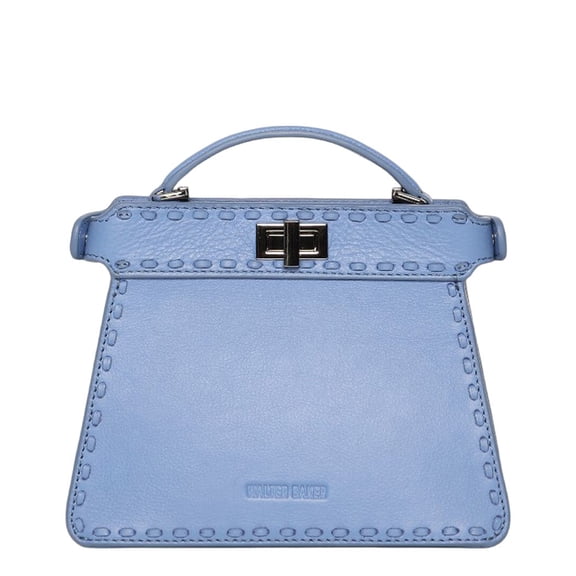 Walter Baker Reed Mini Leather Satchel, Blue