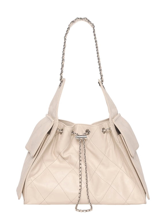 Valeria Quilted Leather Bucket Bag