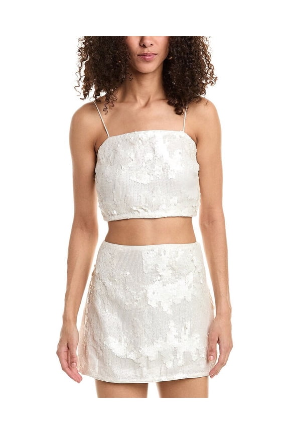 womens  Audrine Top, m, White