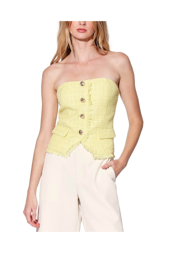 womens  Braxton Top, m, Yellow