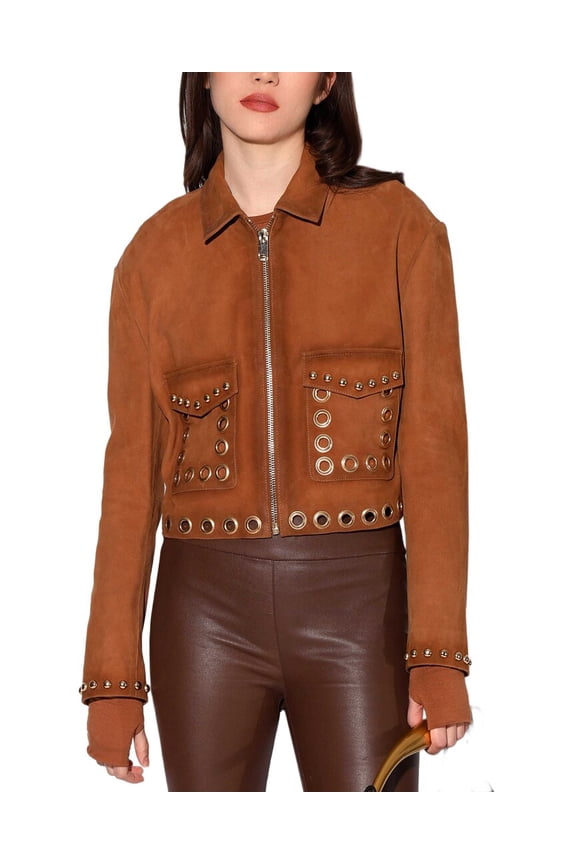 womens Jolene Suede Jacket, XL