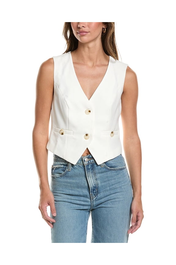 womens Philipa Vest, xs, White