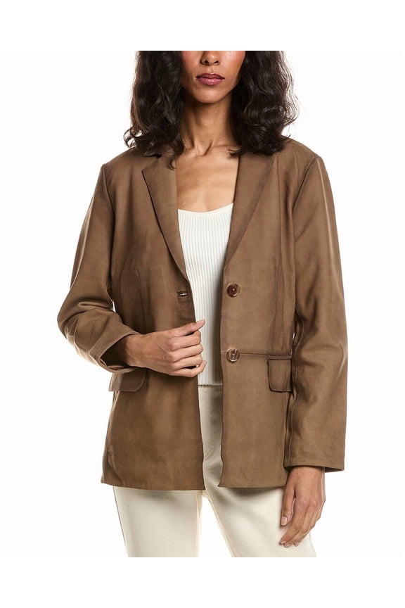 womens Ray Leather Blazer, m