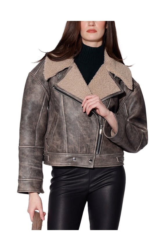 womens  Richie Shearling Jacket, xs