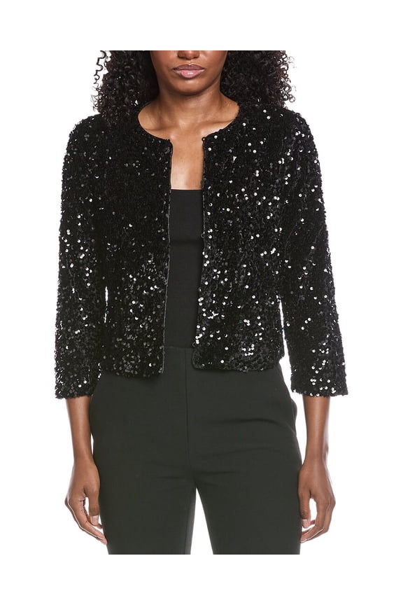 womens Rowan Sequin Jacket, xs, Black