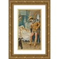 thumbnail image 1 of Walter Crane 10x14 Gold Ornate Wood Frame and Double Matted Museum Art Print Titled - The Sleeping Beauty, 1 of 4