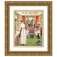 thumbnail image 1 of Walter Crane 12x14 Gold Ornate Wood Frame and Double Matted Museum Art Print Titled - 1, 2, Buckle My Shoe Pl 7 (1869), 1 of 4