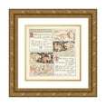 thumbnail image 1 of Walter Crane 20x20 Gold Ornate Framed and Double Matted Museum Art Print Titled - The Fox and the Mosquitoes, the Fox and the Lion (1908), 1 of 4