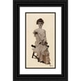 thumbnail image 1 of Walter Dean Goldbeck 9x14 Black Ornate Wood Framed Double Matted Museum Art Print Titled: Seated Girl (1904), 1 of 5