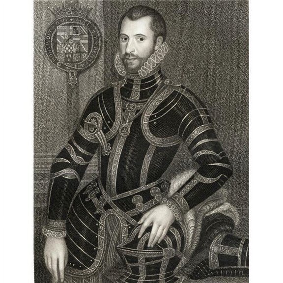 Walter Devereux 1St Earl of Essex 1541-1576 Viscount Hereford Lord Ferrers Poster Print - Large - 26 x 34