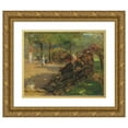 thumbnail image 1 of Walter Frederick Osborne 18x15 Gold Ornate Wood Frame and Double Matted Museum Art Print Titled - In St Stephen's Green (circa 1895), 1 of 4