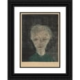 thumbnail image 1 of Walter Gramatté 14x18 Black Ornate Wood Framed Double Matted Museum Art Print Titled - Tired Man (Self-Portrait) (1923), 1 of 5