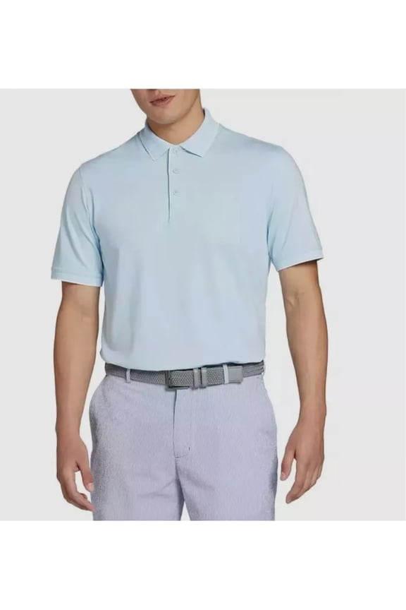 Men's Clubhouse Pique Golf Polo, Soft Blue, L