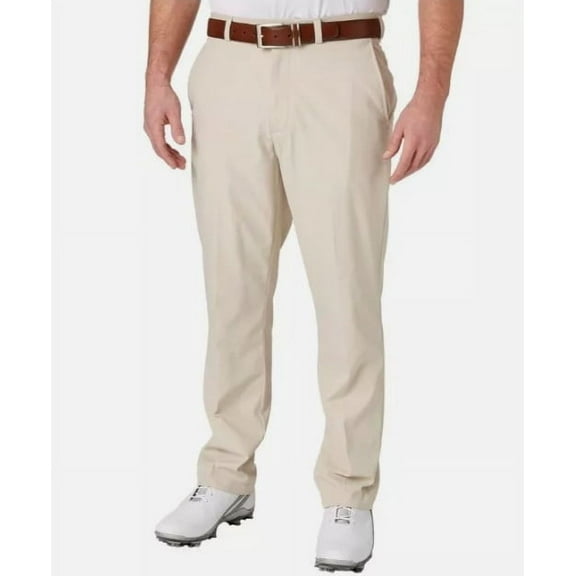 Walter Hagen Men's Big & Tall Performance 11 Majors Core Golf & Everyday Use Stretch Pants, (US, Waist Inseam, 52, 30, Regular, Regular, Light Khaki)