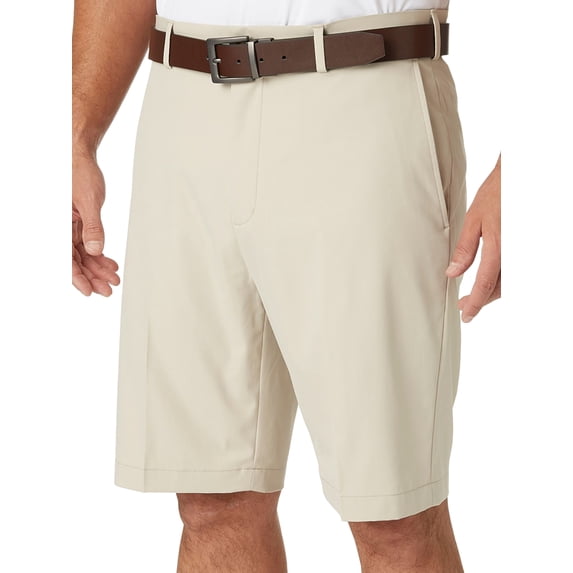Walter Hagen Men's Perfect 11 Stretch Waistband Golf Shorts, Size 36 Khaki -