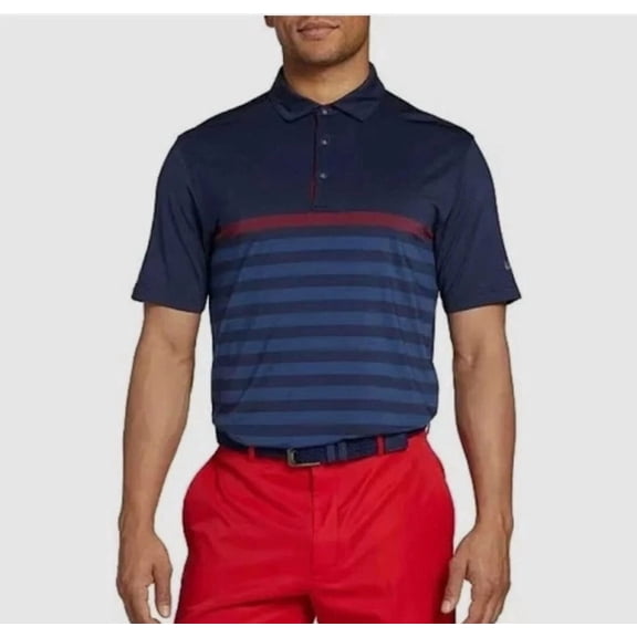 Walter Hagen Men's Performance 11 Y/D Stripe Golf Polo Size S