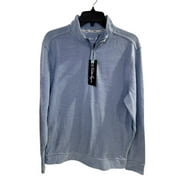 Walter Hagen Mens Small P11 midweight 1/4 Zip Daybreak Blue HTR Golf Pullover