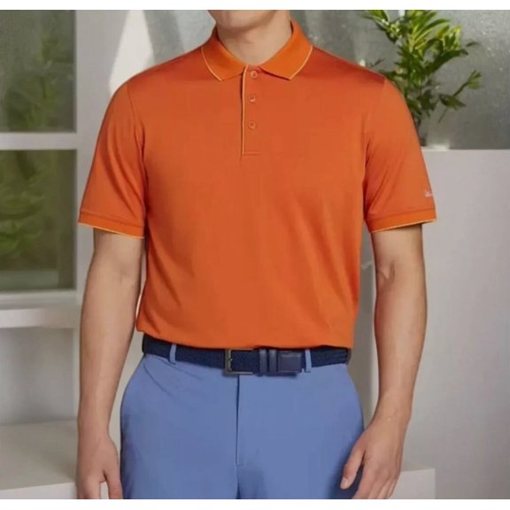 Walter Hagen Men's Toasted Orange Clubhouse Pique Golf Polo Size 2XL