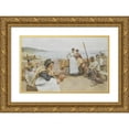 thumbnail image 1 of Walter Langley 18x13 Gold Ornate Wood Frame and Double Matted Museum Art Print Titled - A Village Idyll, 1 of 4