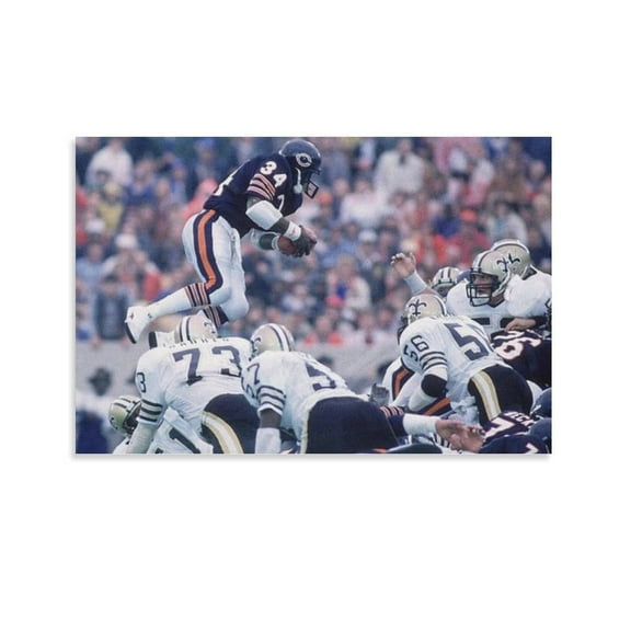 Walter Payton Canvas Poster Art Poster Canvas Painting Decor Wall Print Photo Gifts Home Modern Decorative Posters 16x24inch(40x60cm)