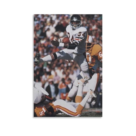 Walter Payton Canvas Poster Poster Decorative Painting Canvas Wall Art Living Room Posters Bedroom Painting 12x18inch(30x45cm)