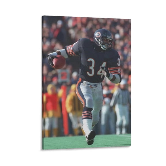 Walter Payton Canvas Poster Print Photo Art Painting Canvas Poster Home Decorative Bedroom Modern Decor Posters Gifts 16x24inch(40x60cm)