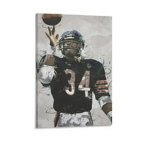 Walter Payton Canvas Poster Wall Art Decor Canvas Art Poster and Wall Art Picture Print Modern Family bedroom Decor Posters 12x18inch(30x45cm)