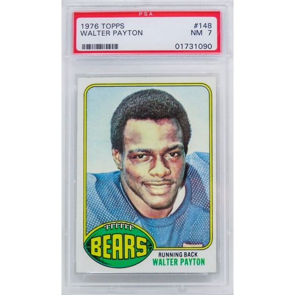 Walter Payton (Chicago Bears) 1976 Topps Football #148 RC Rookie Card - PSA 7 NM (B)