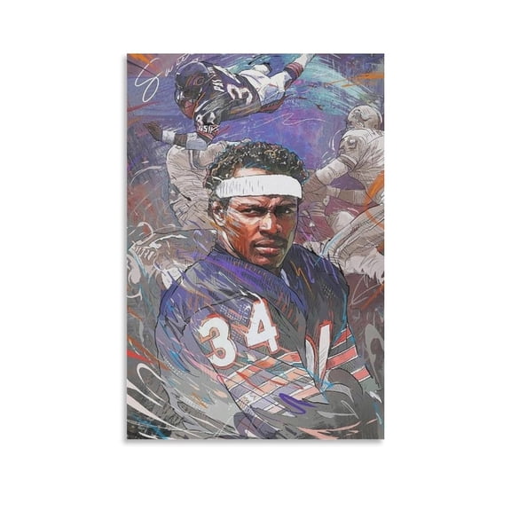 Walter Payton Poster Canvas Poster Gifts Canvas Painting Poster Wall Art Decorative Picture Prints Modern Decor 08x12inch(20x30cm)