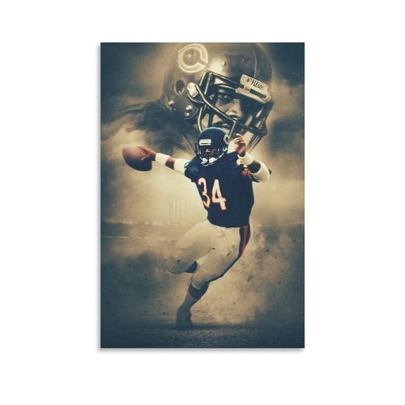 Walter Payton Sports Poster Posters Art Print Wall Photo Paint Poster Hanging Picture Family Bedroom Decor Gift 08x12inch(20x30cm)