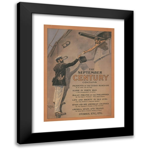 Walter Russell 18x24 Black Modern Framed Museum Art Print Titled - The September Century (1898)