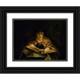 thumbnail image 1 of Walter Shirlaw 24x19 Black Ornate Framed Double Matted Museum Art Print Titled: Among the Old Poets, 1 of 5