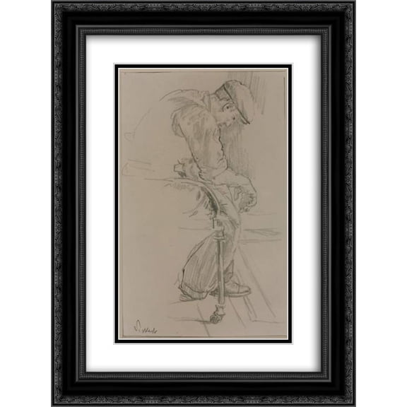 Walter Sickert 2x Matted 18x24 Black Ornate Framed Art Print 'Despair'