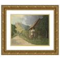 thumbnail image 1 of Walter Stoitzner 18x15 Gold Ornate Wood Frame and Double Matted Museum Art Print Titled - Idyllic Scene, 1 of 4