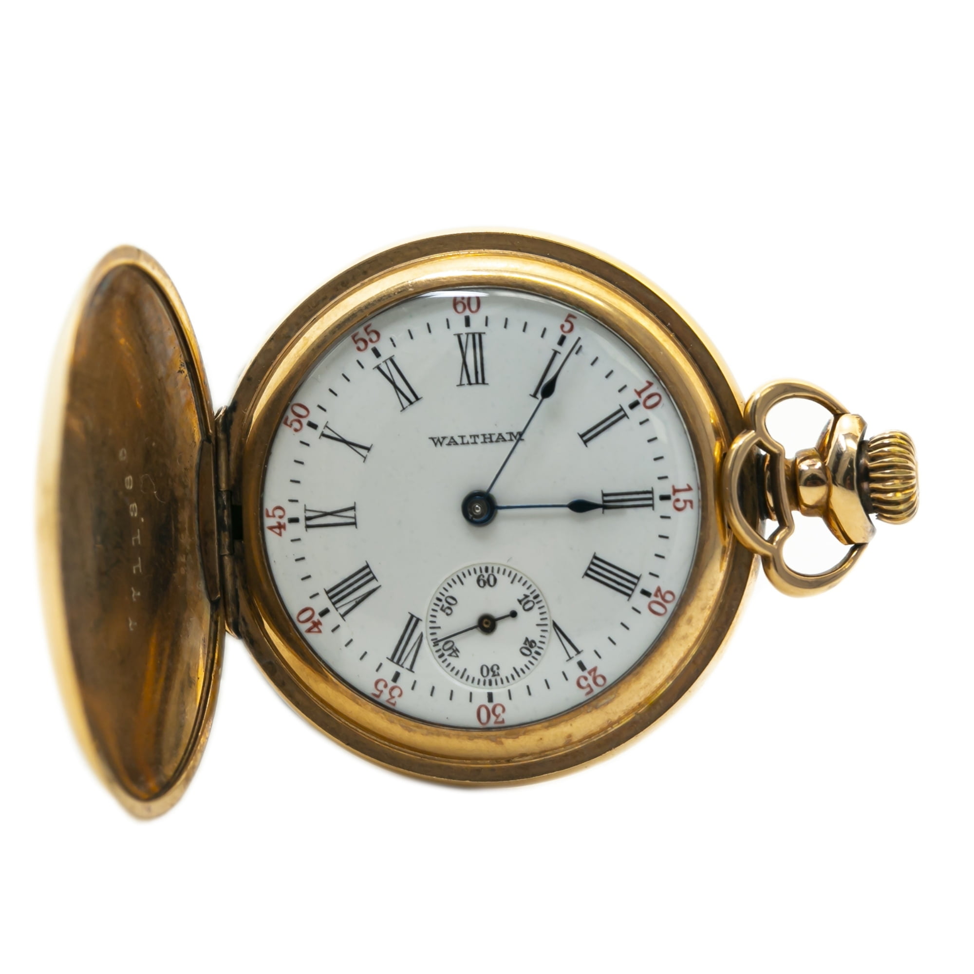 Waltham 7711385 Vintage Pocket Watch 14k Yellow Gold Filled