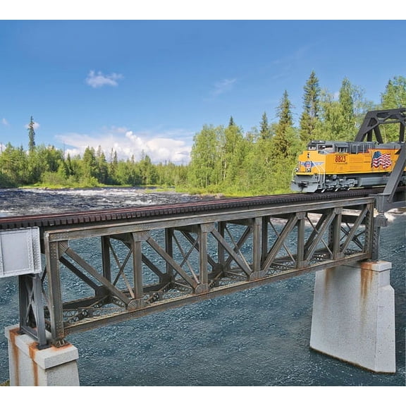109' Single-Track Pratt Deck Truss Railroad Bridge -- Kit - 15 x 2-5/8 x 3-1/8"  38.1 x 6.6 x 7.9cm -  Scale: HO