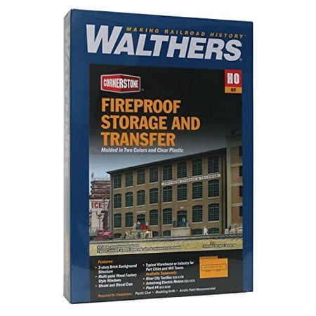 Walthers Cornerstone HO Scale Building/Structure Kit Fireproof Storage Transfer