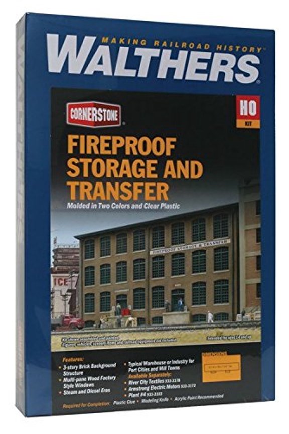 Cornerstone HO Scale Building/Structure Kit Fireproof Storage Transfer