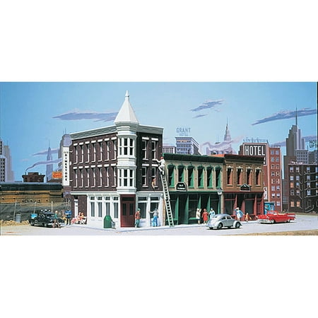 Walthers Cornerstone HO Scale Building/Structure Kit Merchants Row II Downtown
