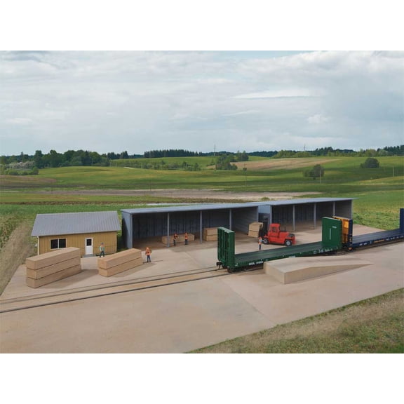 Walthers Cornerstone HO Scale Building/Structure Kit Modern Lumber Transload