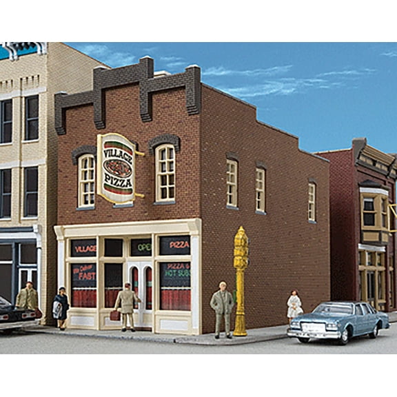 Walthers Cornerstone HO Scale Building/Structure Kit Village Pizza Restaurant