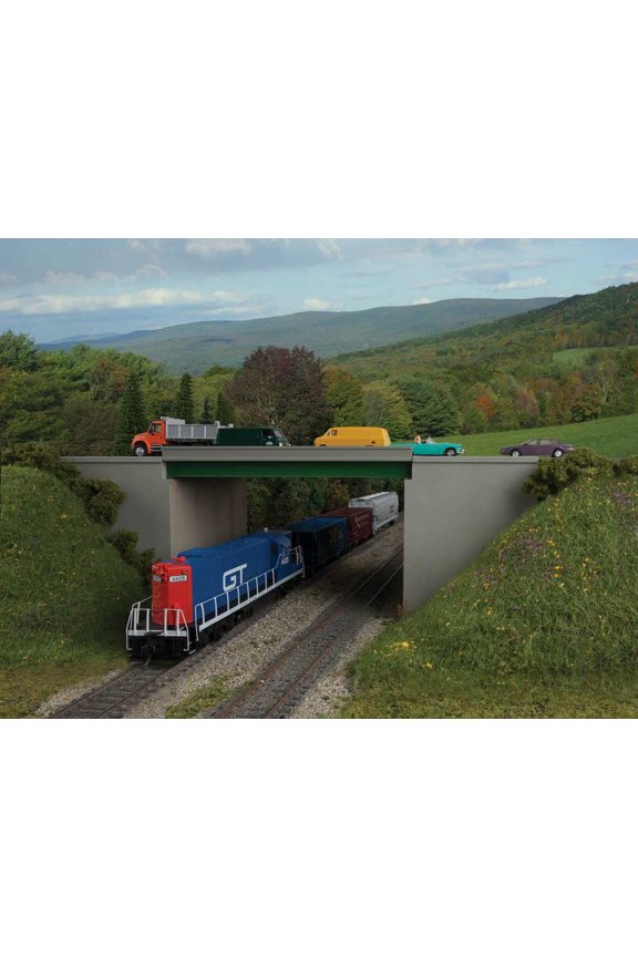 HO Scale Structure Kit Modern Steel Highway Overpass